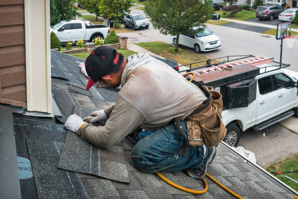 Professional Roofing technician working in Warren, IL
